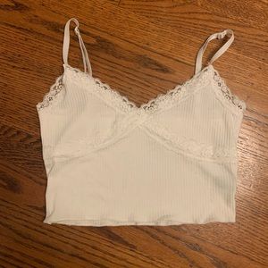White lace tank top